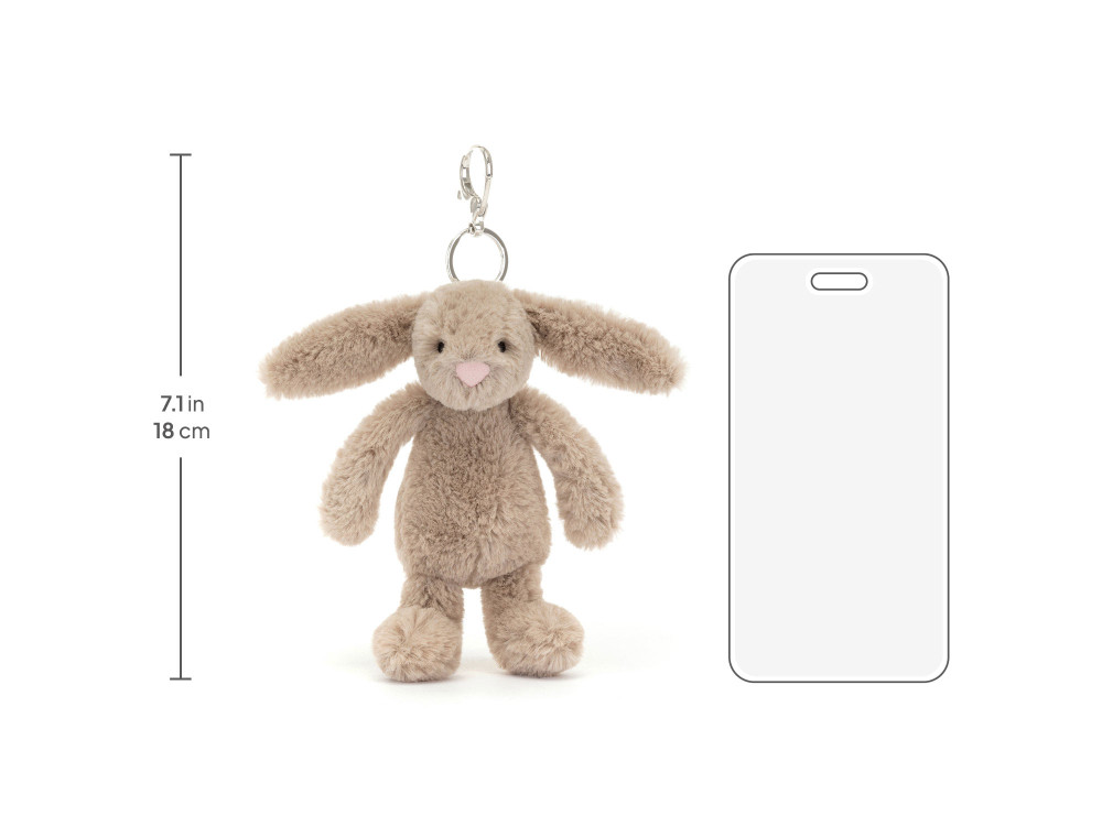 Bashful Beige Bunny Bag Charm - Image 5