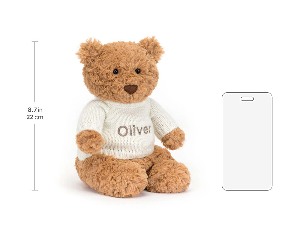 Bartholomew Bear with Personalized Cream Jumper - Image 6