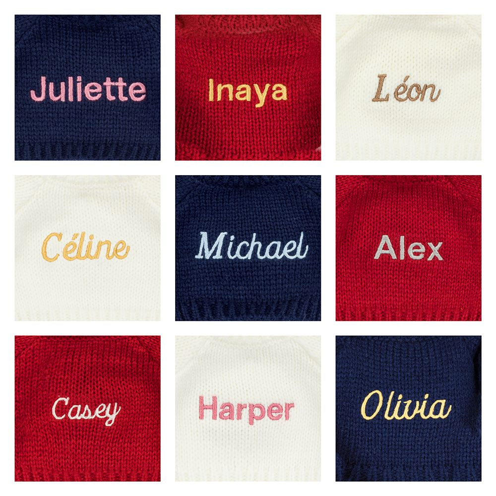 Blushkin Blossom Luxe Bunny with Personalized Navy Jumper - Image 2