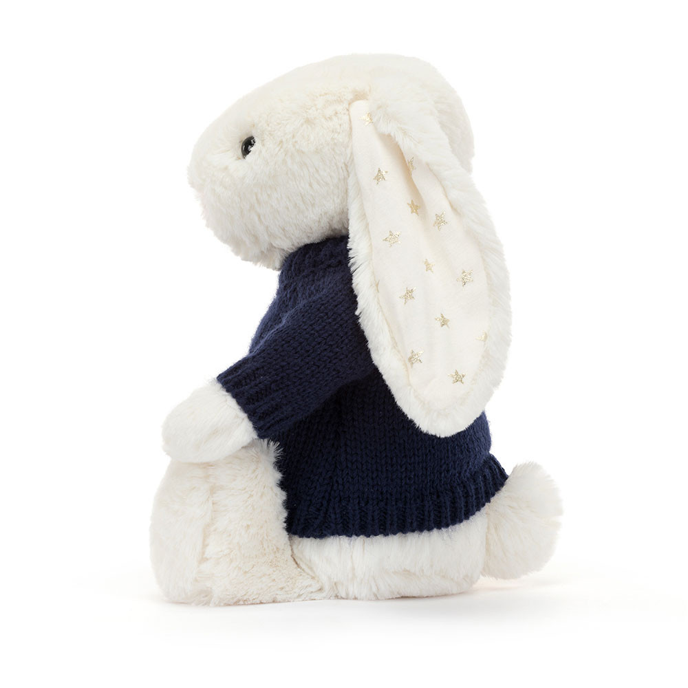 Bashful Twinkle Bunny with Personalized Navy Jumper - Image 3