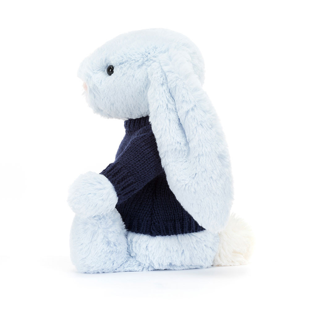 Bashful Blue Bunny with Personalized Navy Jumper - Image 3