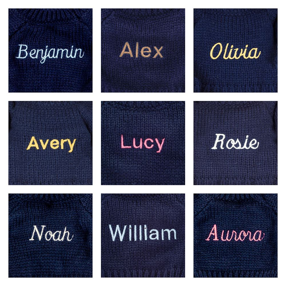 Blossom Beige Bunny 'Petal' with Personalized Navy Jumper - Image 2