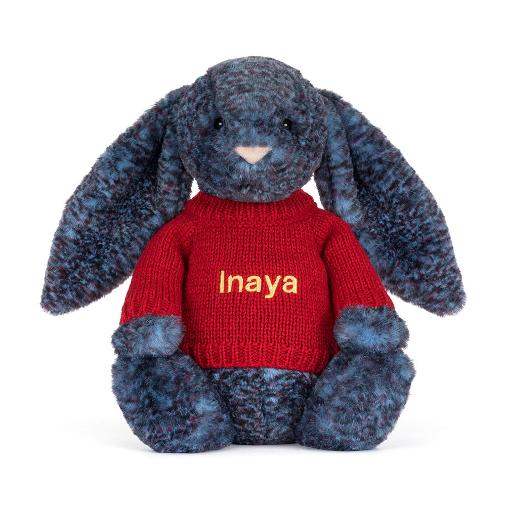 Hopscone Luxe Bunny with Personalized Red Jumper - Image 5