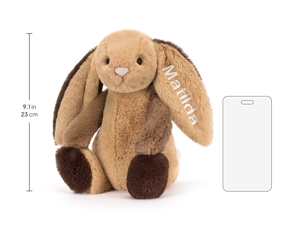 Personalized Bashful Patchwork Brown Bunny Original - Image 6