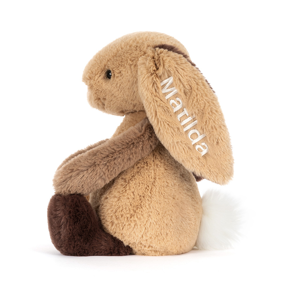 Personalized Bashful Patchwork Brown Bunny Original - Image 3